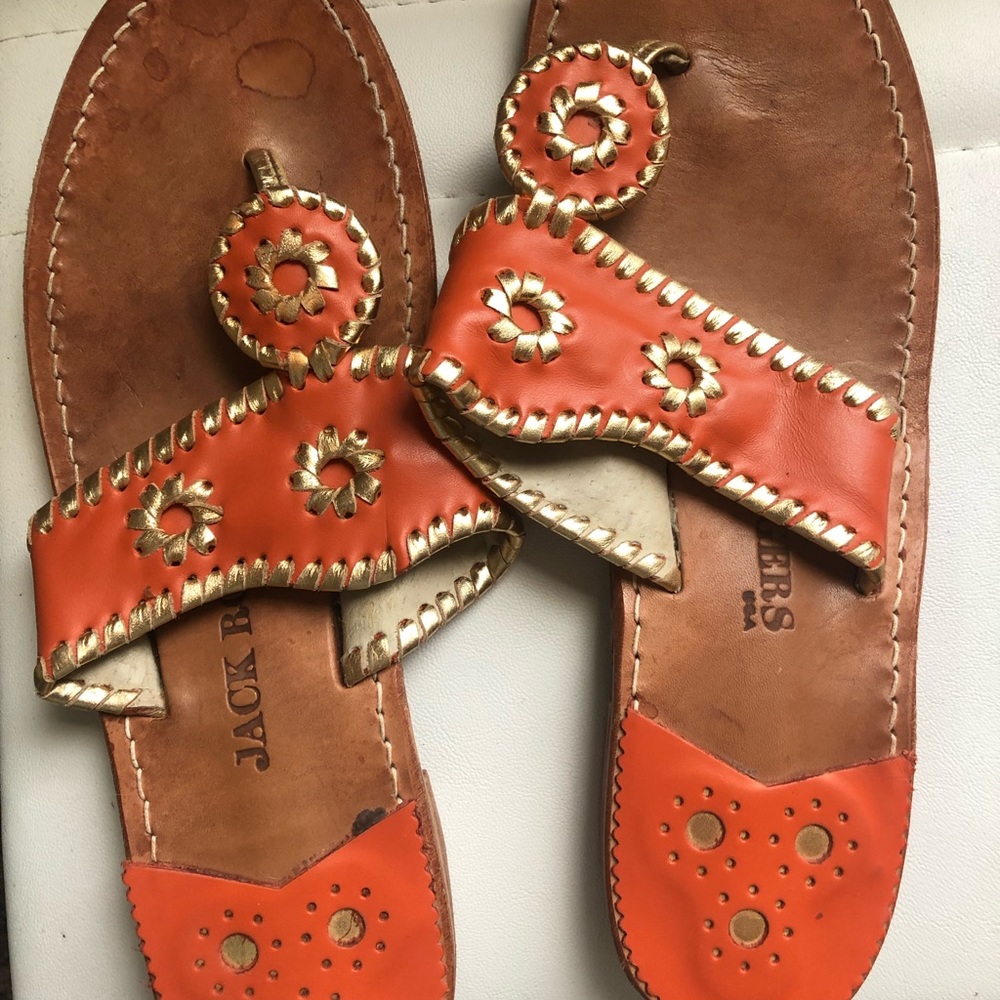 Orange Jack Rogers Sandals
